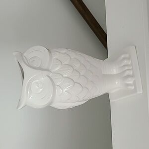 Ceramic White Owl
